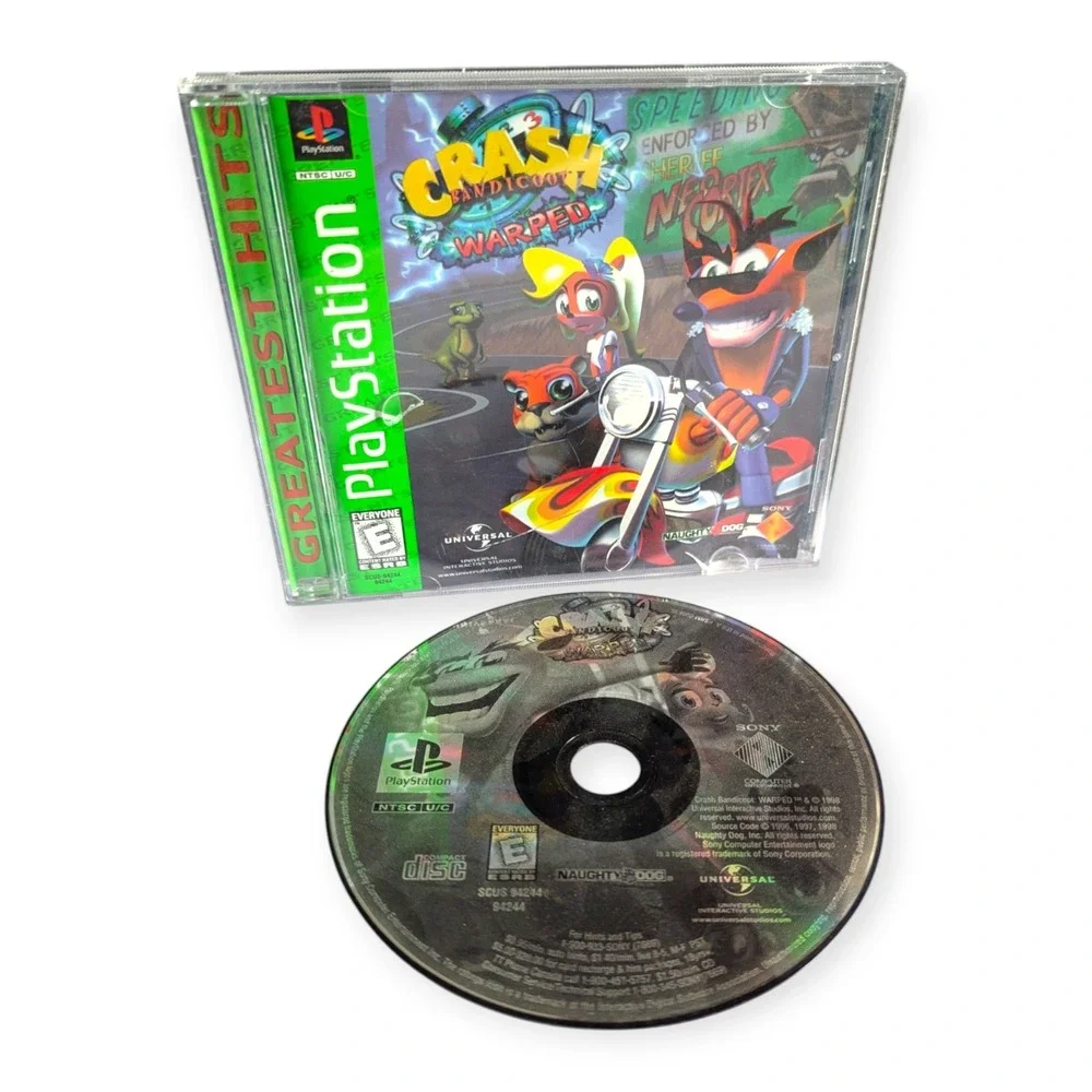 Sony PlayStation 1 Crash Bandicoot 3 Warped Greatest Hits PS1 Video Game 1998